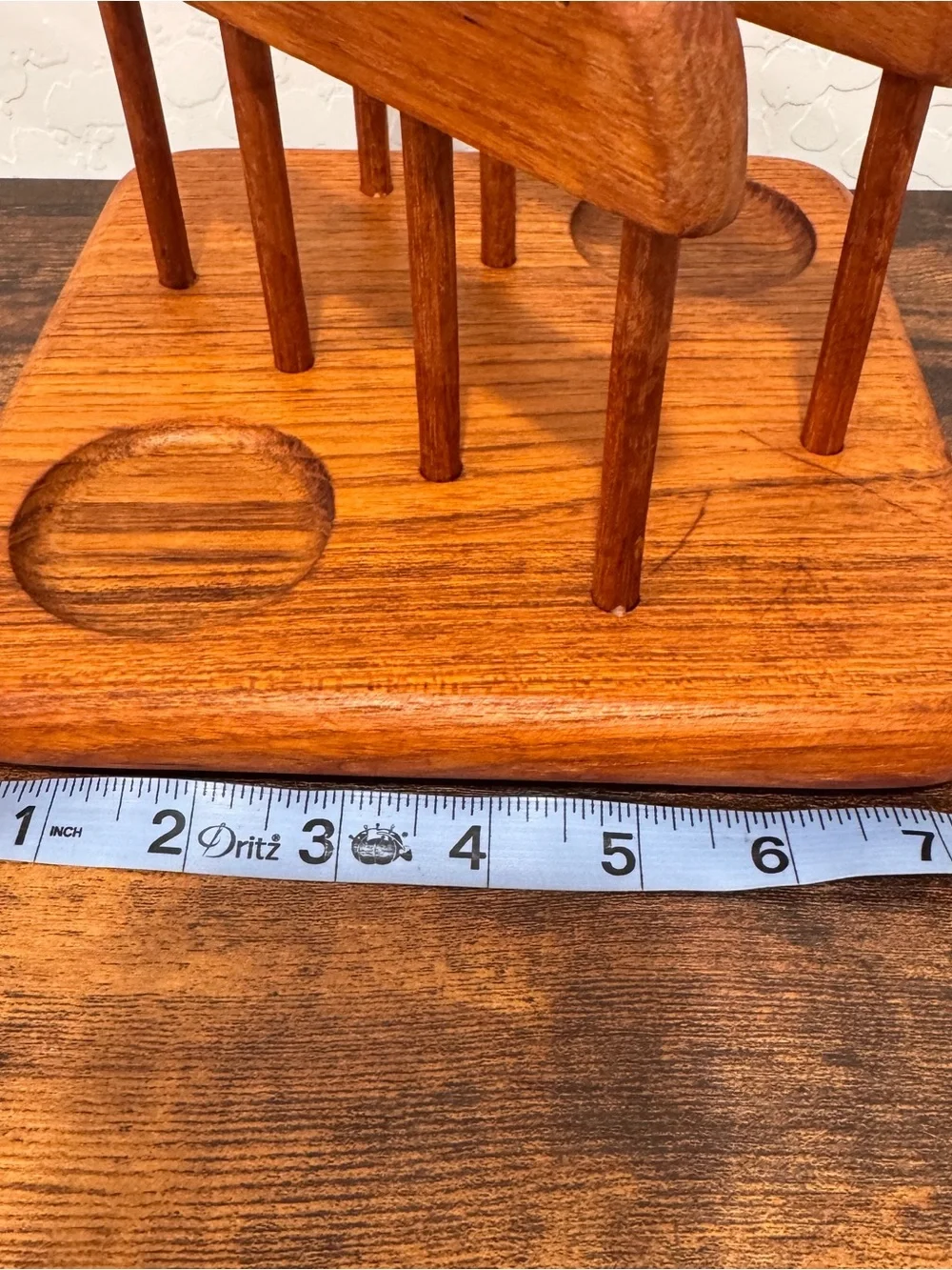 Goodwood Genuine Teak Wood Salt & Pepper Shakers with Napkin Holder Mid Century